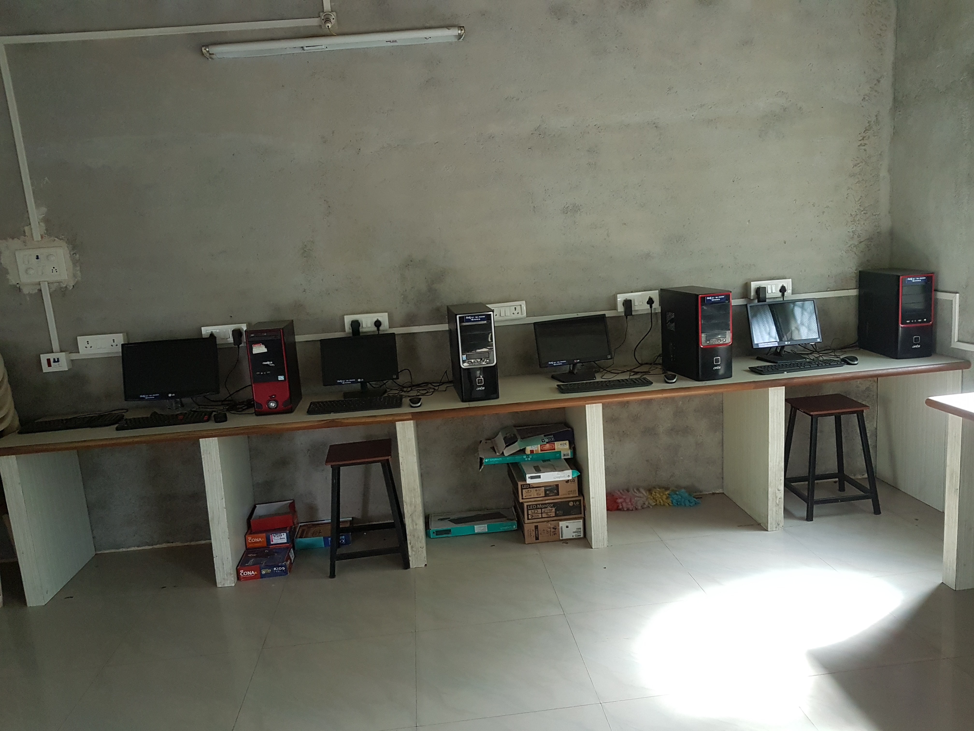 Set of Computers in a classroom